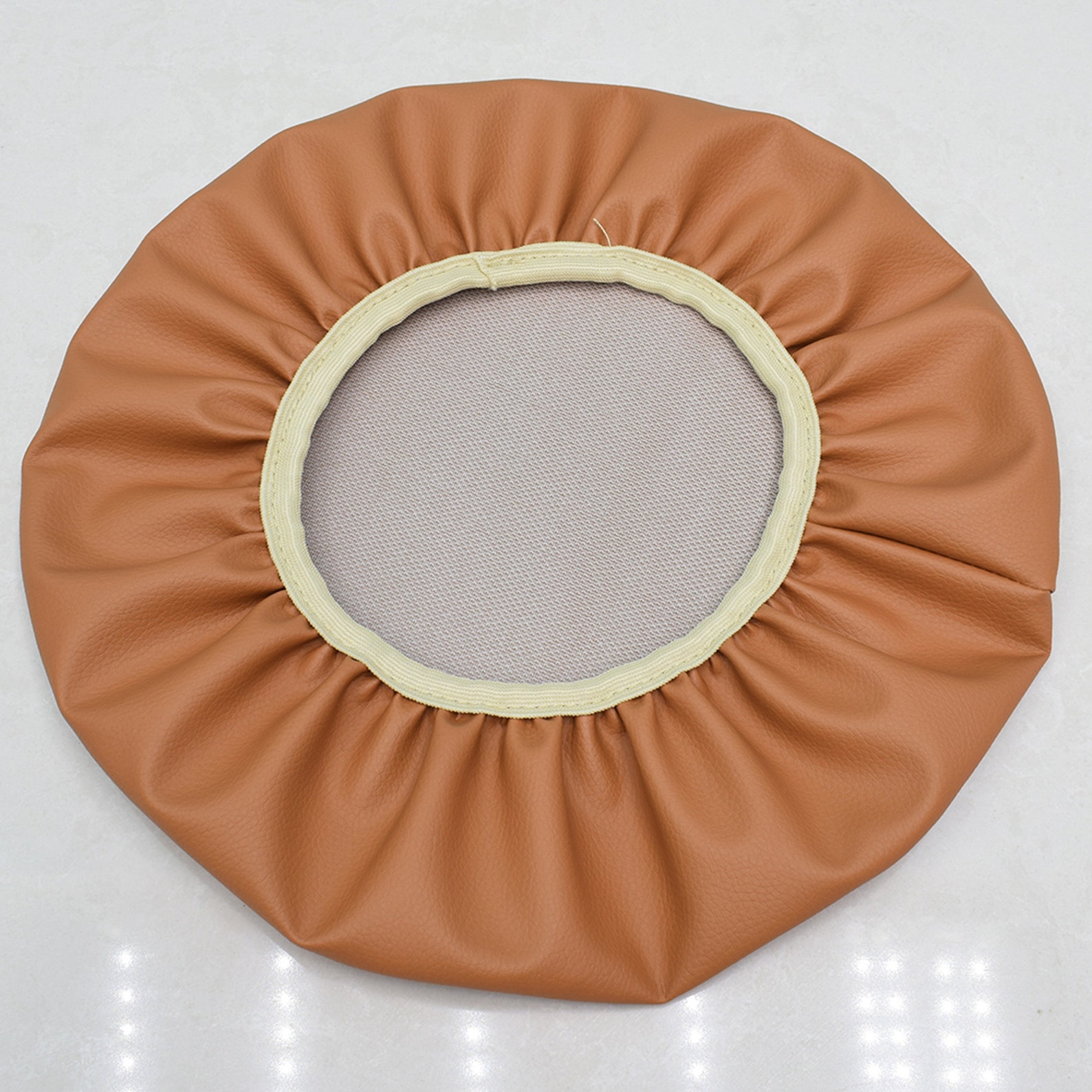 Custom Fauxleather Bar Stool Cover Round Chair Seat Etsy