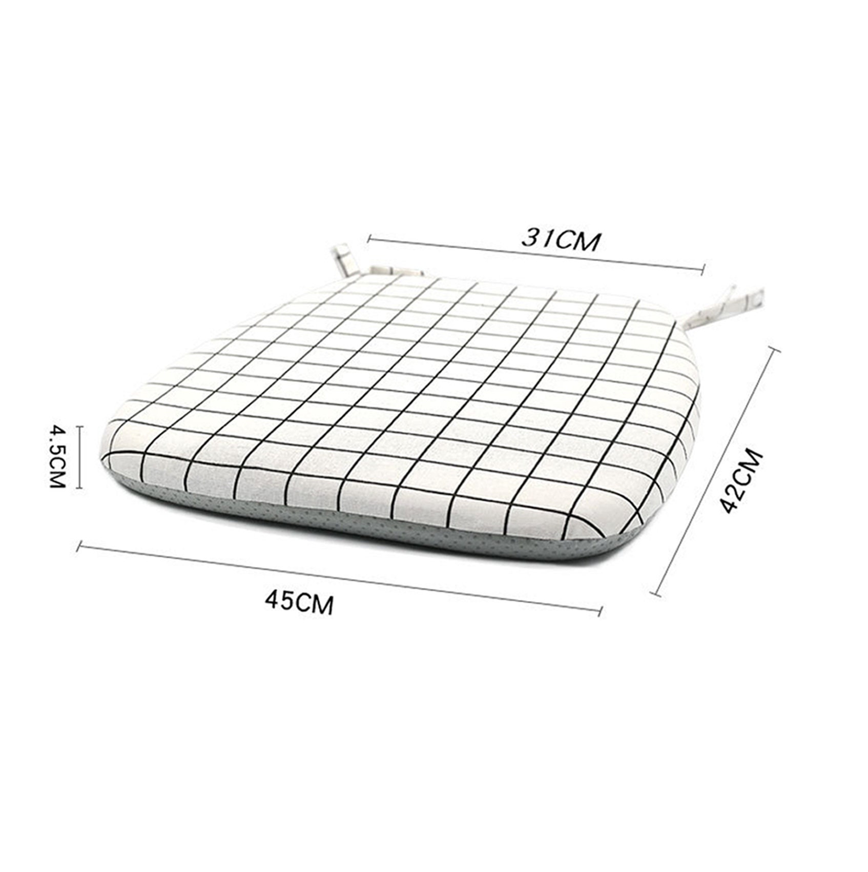 Memory Foam Chair Cushion With Ties Linen Dine Chair Pad Etsy Canada