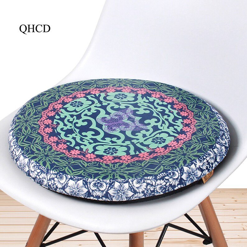 Round Chair Cushion Memory Foam Seat Pads Kitchen Dining Etsy