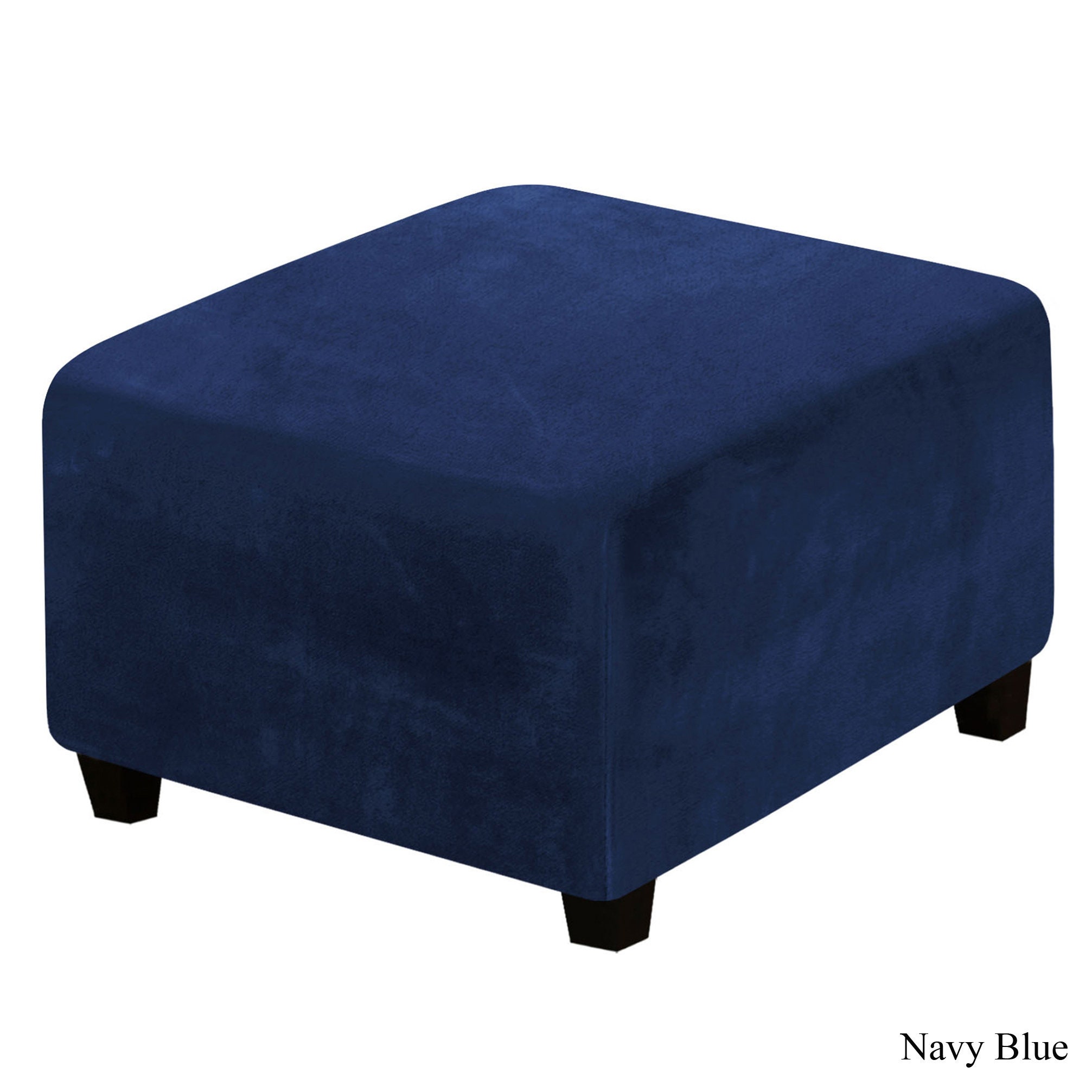 Velvet Ottoman Slipcover Cube Footstool Footrest Cocktail Etsy Canada
