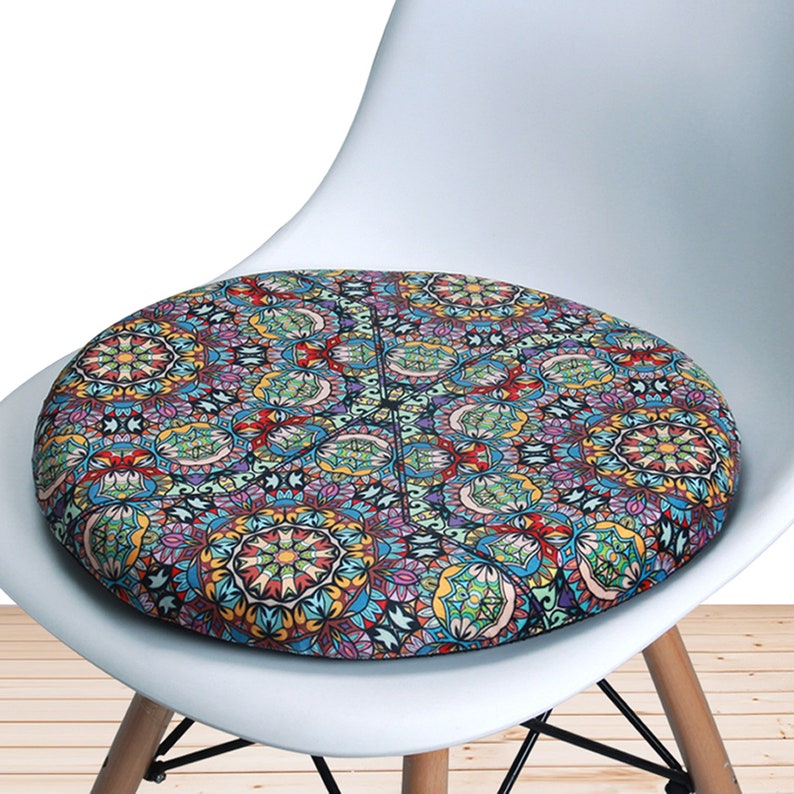 Round Chair Cushion Memory Foam Vintage Kitchen Dining Stool Etsy
