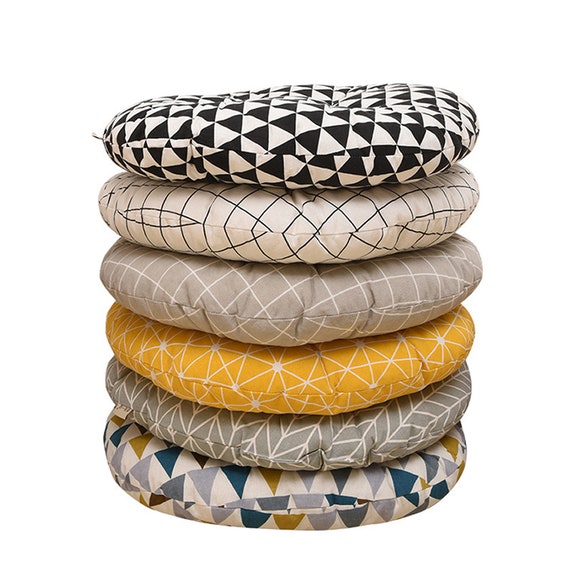 Tufted Dine Chair Cushions With Ties Wicker Kitchen Dining Tufted Dine Chair Cushions With Ties, 16 Inch Round Bistro Cushions