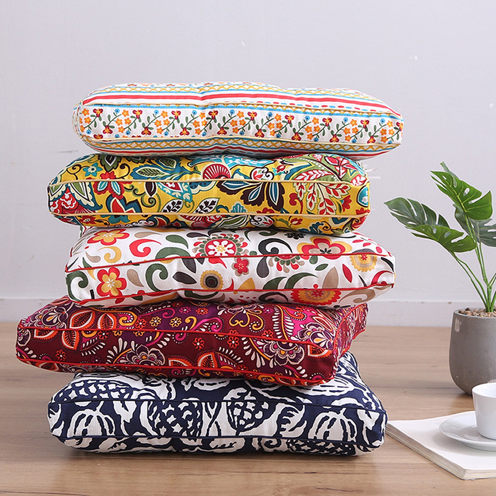 Canvas Chair Cushions Tufted Dine Kitchen Dining Seat Pads Etsy