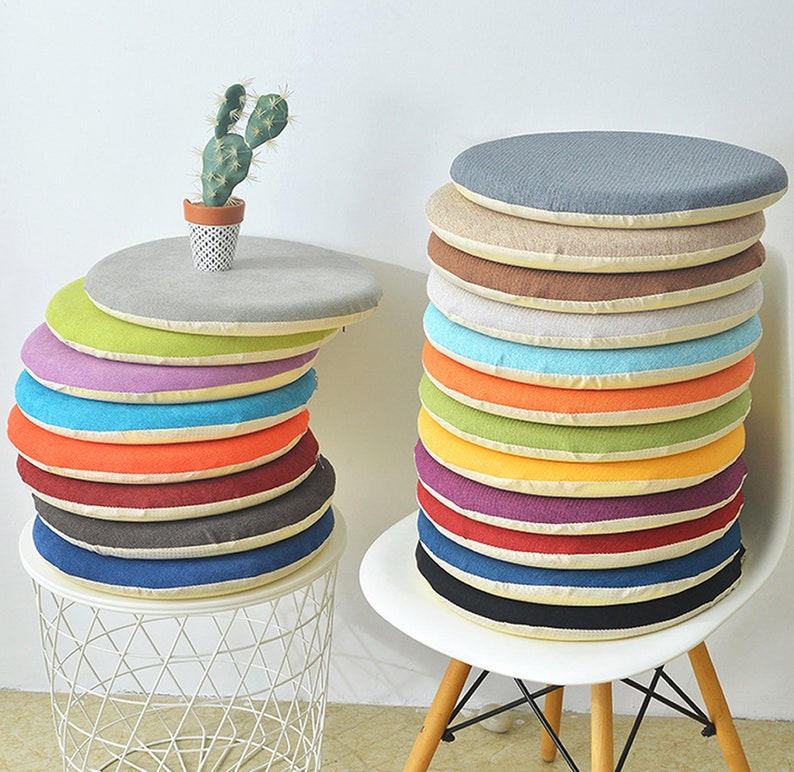 Memory Foam Round Chair Cushion Kitchen Dining Chair Pads Etsy
