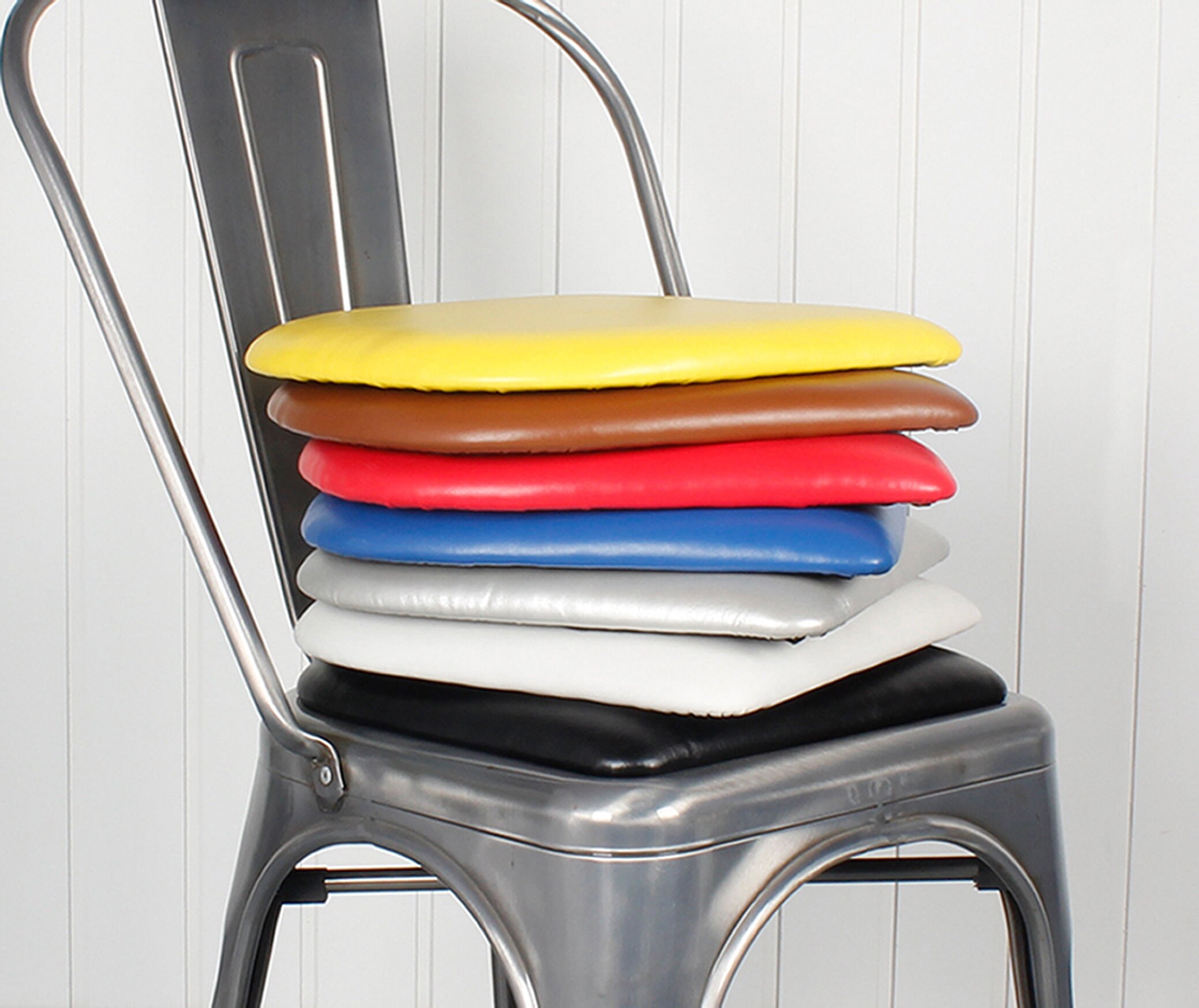 Custom Faux Leather Chair Cushions Patio Bar Stool Chair Pad Etsy