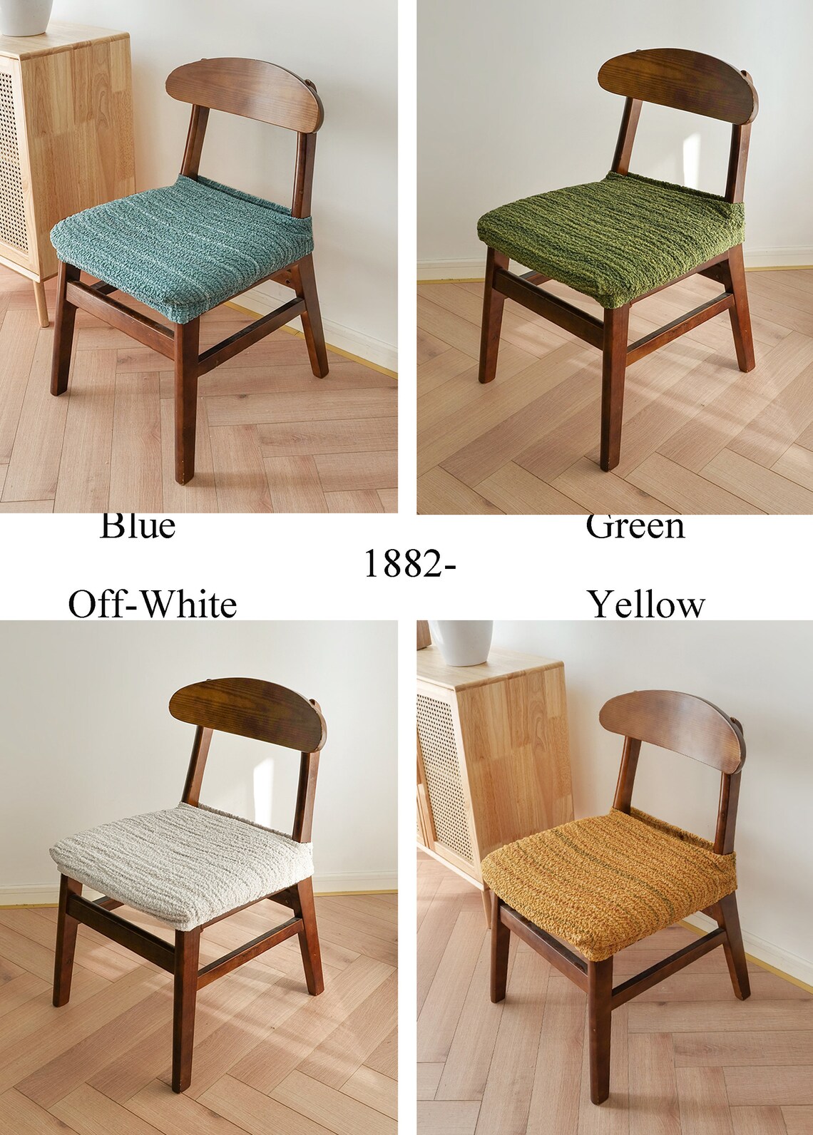 Stretch Armless Chair Seat Covers Kitchen Dine Chair Etsy