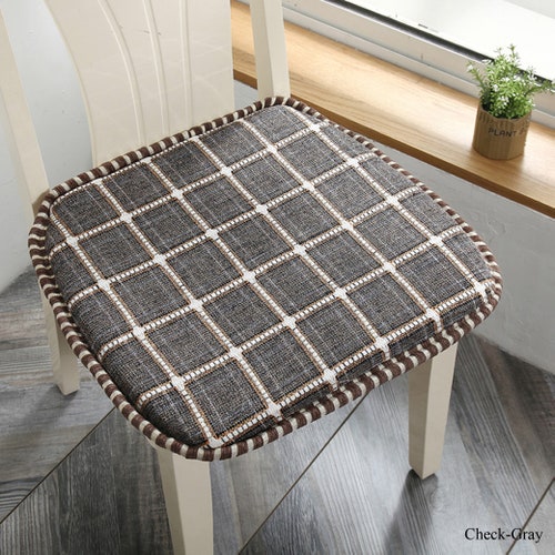 Trapezoid Tufted Chair Pad With Ties Dine Chair Cushions Etsy