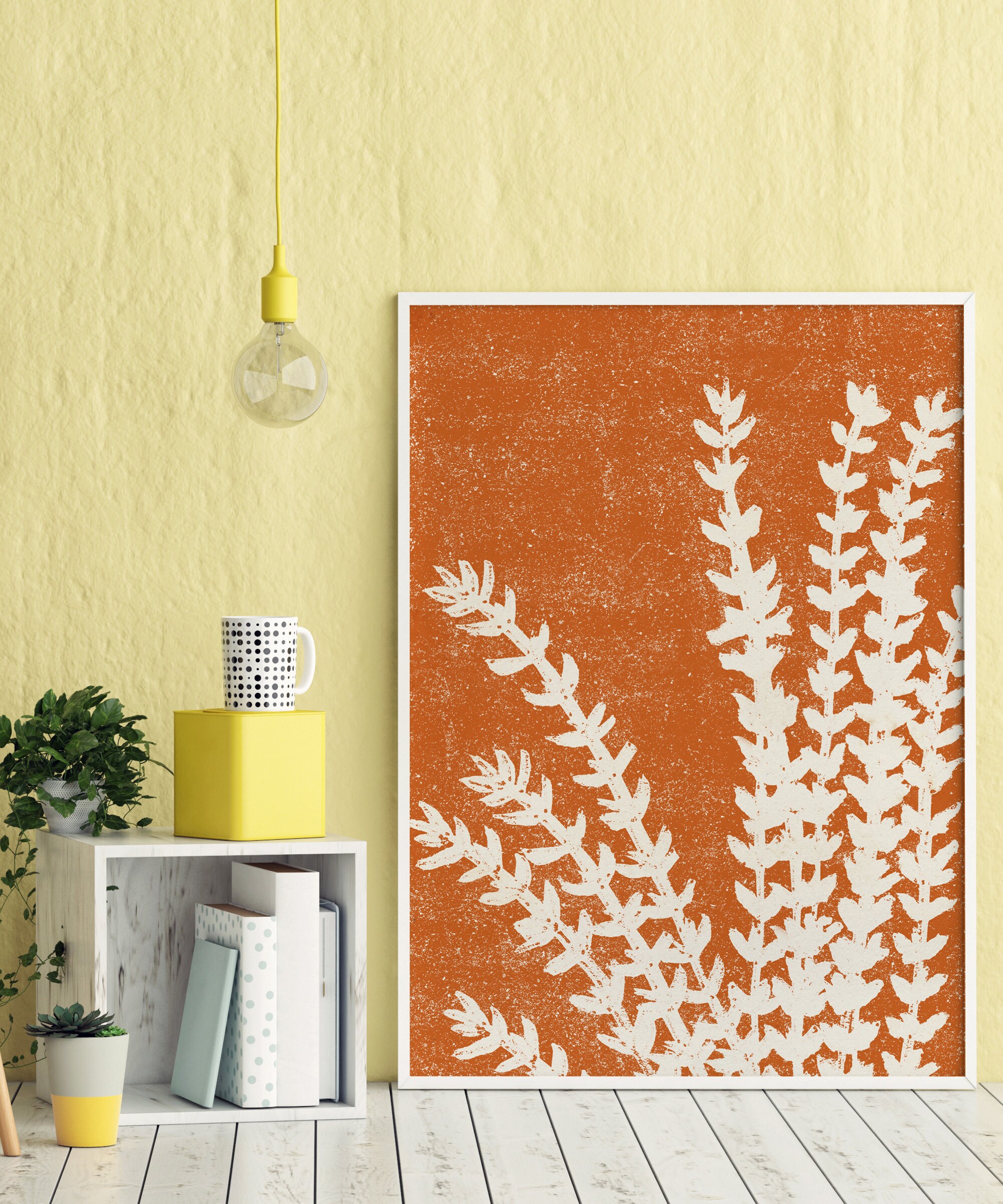Burnt Orange Wall Art Set of 4 Earth Tones Wall Decor Etsy