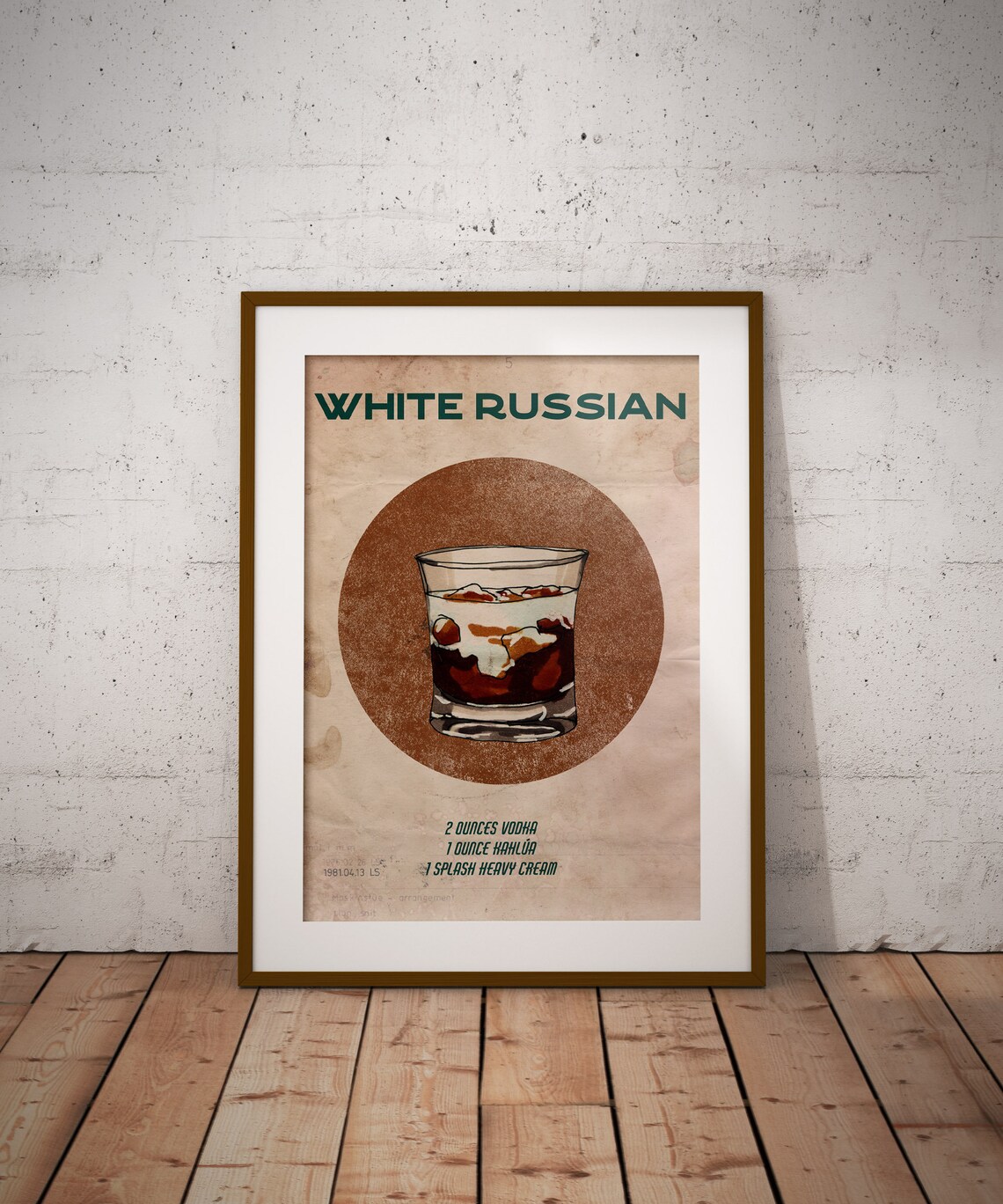 Artistic White Russian In A Can Abstract Illustration Artistic White Russian In A Can Abstract Illustration