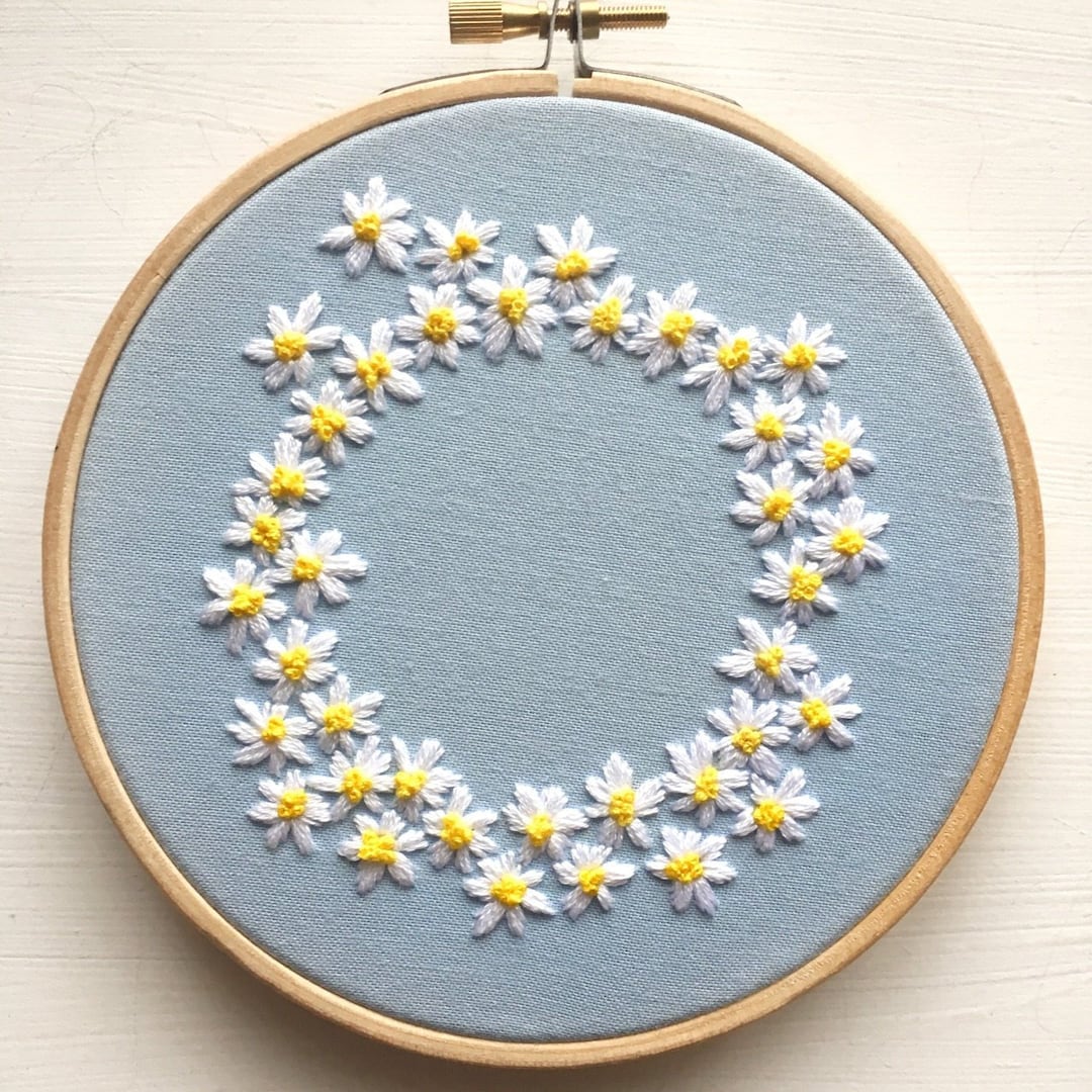 Flowers Hand Embroidery Hoop Art Wall Hanging, Home Decor, Wall Art ...