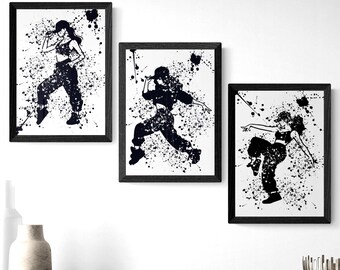 Set of 3 Street Dance Prints, Hip Hop Dance Poster, Teen Room Wall Art