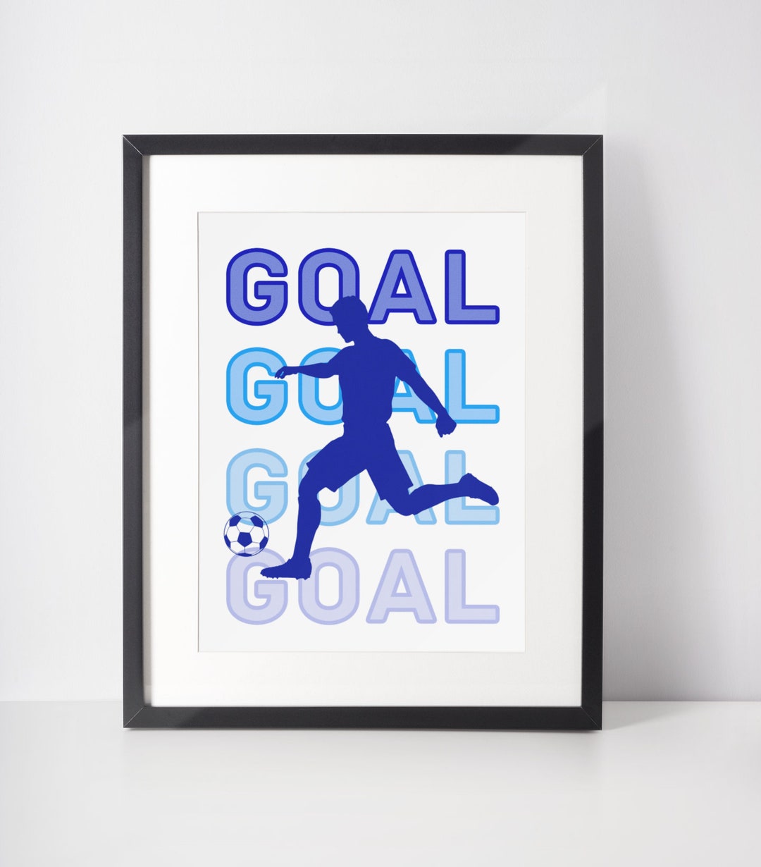 Football Print Gift Football Fan Boys Room Décor Goalie Etsy
