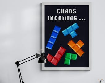 Retro Video Game Wall Art, Gamer Print, Gaming Poster, Gift for teenagers