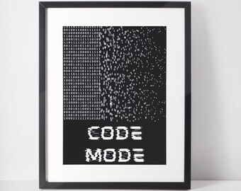Coding Art Print: Tech Enthusiast Room Decor, Gamer Gift