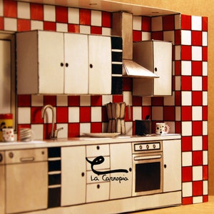 Cut Out to Print, Cut and Paste, Kitchen Props Model, Paper Model, PRINTABLE - INSTANT DOWNLOAD