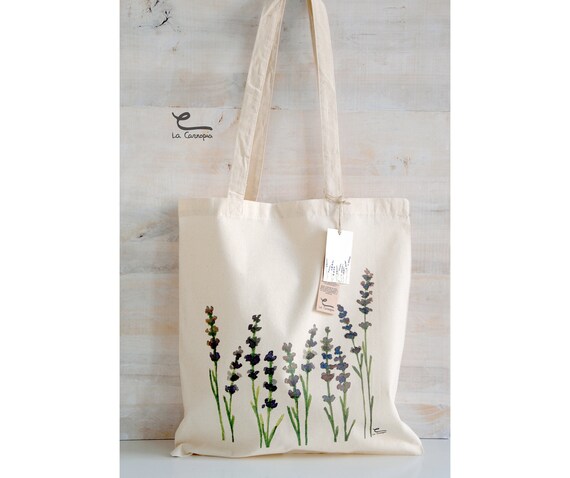 lavender tote bag