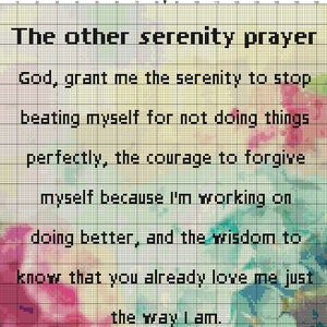 The Other Serenity Prayer, 12&quot; x 12&quot;  - PDF File - Instant download