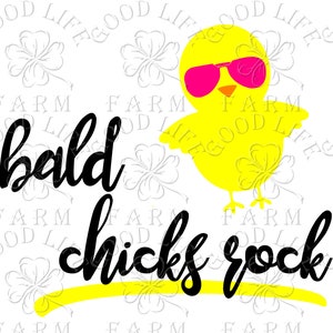 Bald Chicks Rock SVG/PNG/EPS/Jpeg File -Instant Download- Cutting File