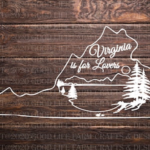 Virginia is for Lovers-Combo -2 Designs- Download instantâneo - Arquivo digital - Arquivo de corte SVG/PNG/JPEG