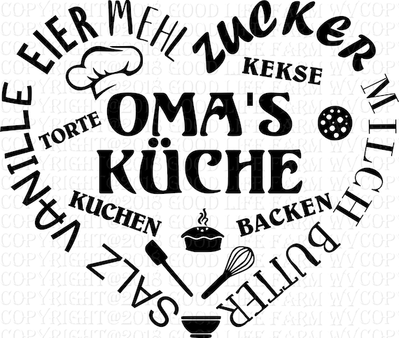 OMA'S KÜCHE- SVG-png, jpeg, eps Cutting file - Instant download