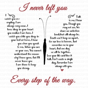 Ich habe dich nie verlassen-Schmetterling Gedicht, SVG, png, jpeg, PDF Schneidedatei, Instant Download, Cricut, Silhouette