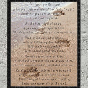 Pawprints in the Sand-Counted Cross Stitch Pattern- PDF file-Immediate download