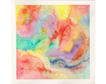 Pink Painting Miniature Painting Original Art Impressionist Art Abstract Watercolor Wall Art Ooak Abstract Artwork Bright Wall Hanging Painting Art & Collectibles Sibawor.id