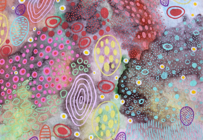 Pointillism Painting Dot Original Art 13