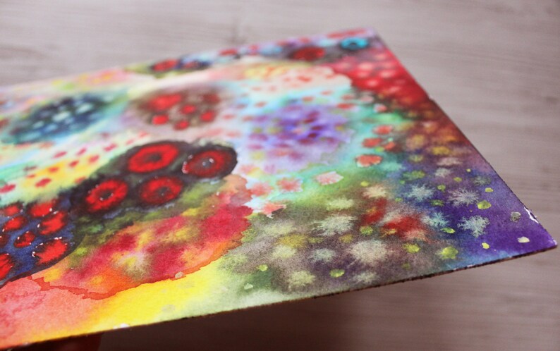 Colorful Abstract Flower Painting Floral Watercolor Painting Flower Art Abstract Garden Flowers Art Bright Nature Artwork