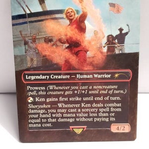 Ken, Burning Brawler - MTG Altered Art - Manipulatedmtg - Etsy