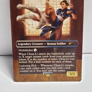 Chun-li, Countless Kicks - MTG Altered Art - Manipulatedmtg