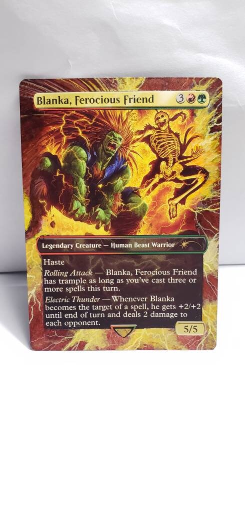 Blanka, Ferocious Friend - MTG Altered Art - Manipulatedmtg - Etsy UK Blanka, Ferocious Friend - MTG Altered Art - Manipulatedmtg - Etsy UK