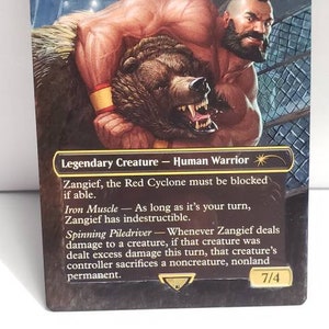 Zangief, the Red Cyclone - MTG Altered Art - Manipulatedmtg - Etsy