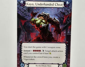 Kayo, Underhanded Cheat - Alter Token - Flesh and Blood TCG - Etsy
