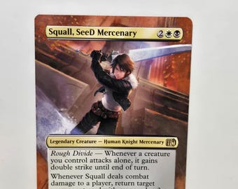Squall, Seed Mercenary - MTG Altered Art - Manipulatedmtg - Etsy Canada