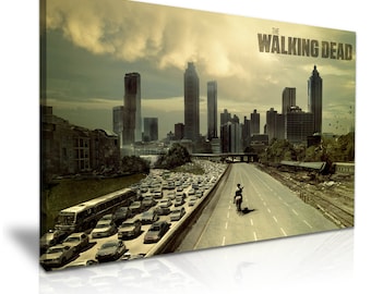 Walking Dead Stretched Canvas Wall Art Picture Print 76cmx50cm