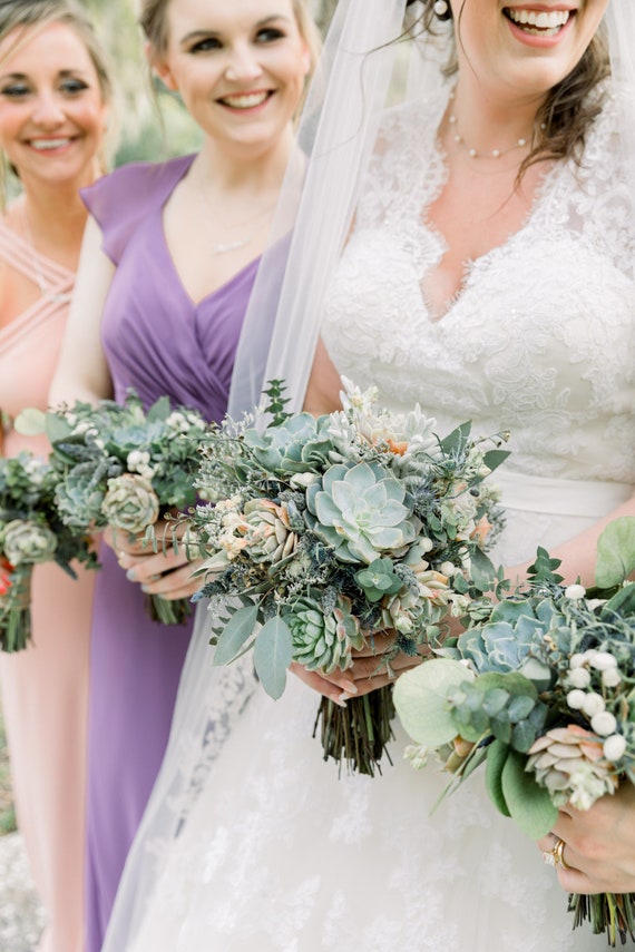 Succulent Bridal Bouquet, Wedding Bouquet, Succulent Flowers, Succulent  Bouquet, Handmade Bouquet - Etsy Israel