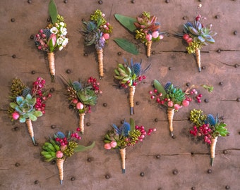 Wedding Boutonniere (Groom and Groomsmen Boutonniere)