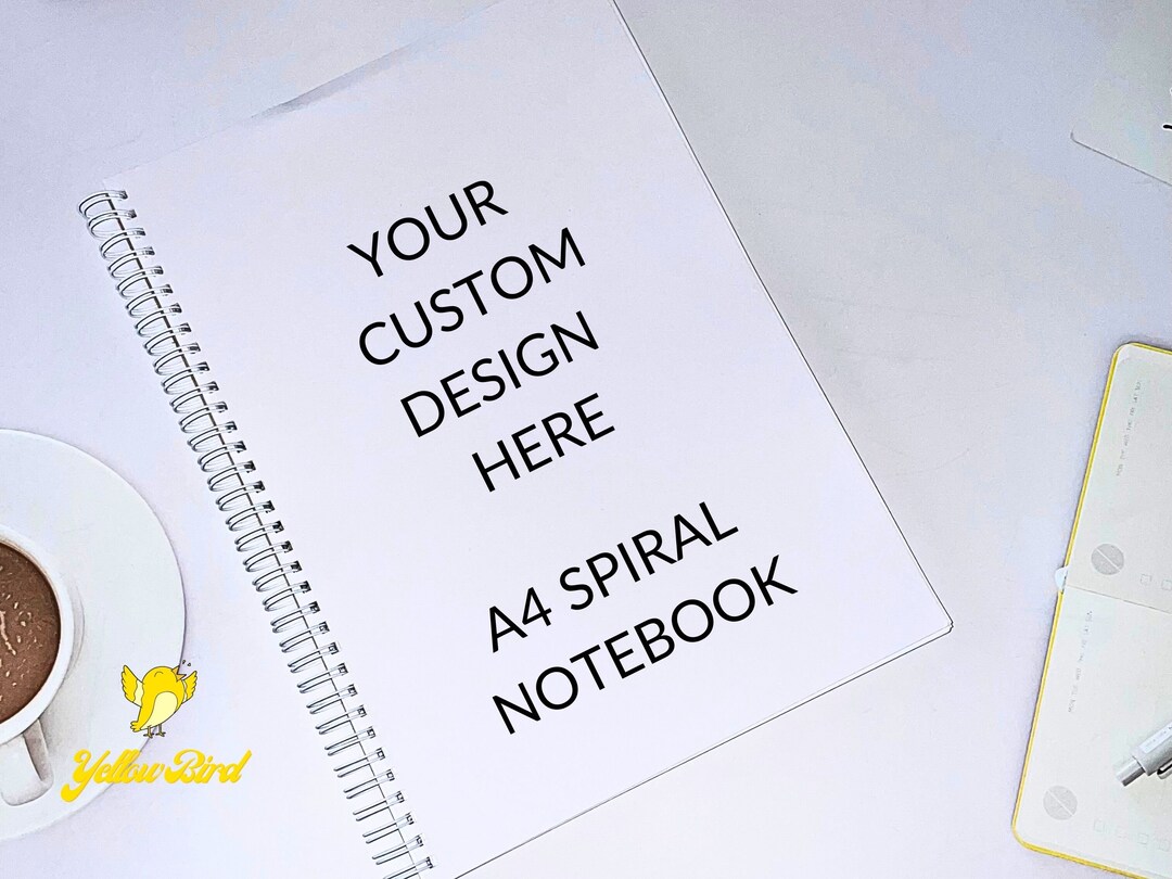 Custom Cover Spiral A4 Notebook, Design Your Own Notebook, Choose Your