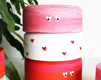 Valentine Stackable Storage Dishes | Made from Jesmonite