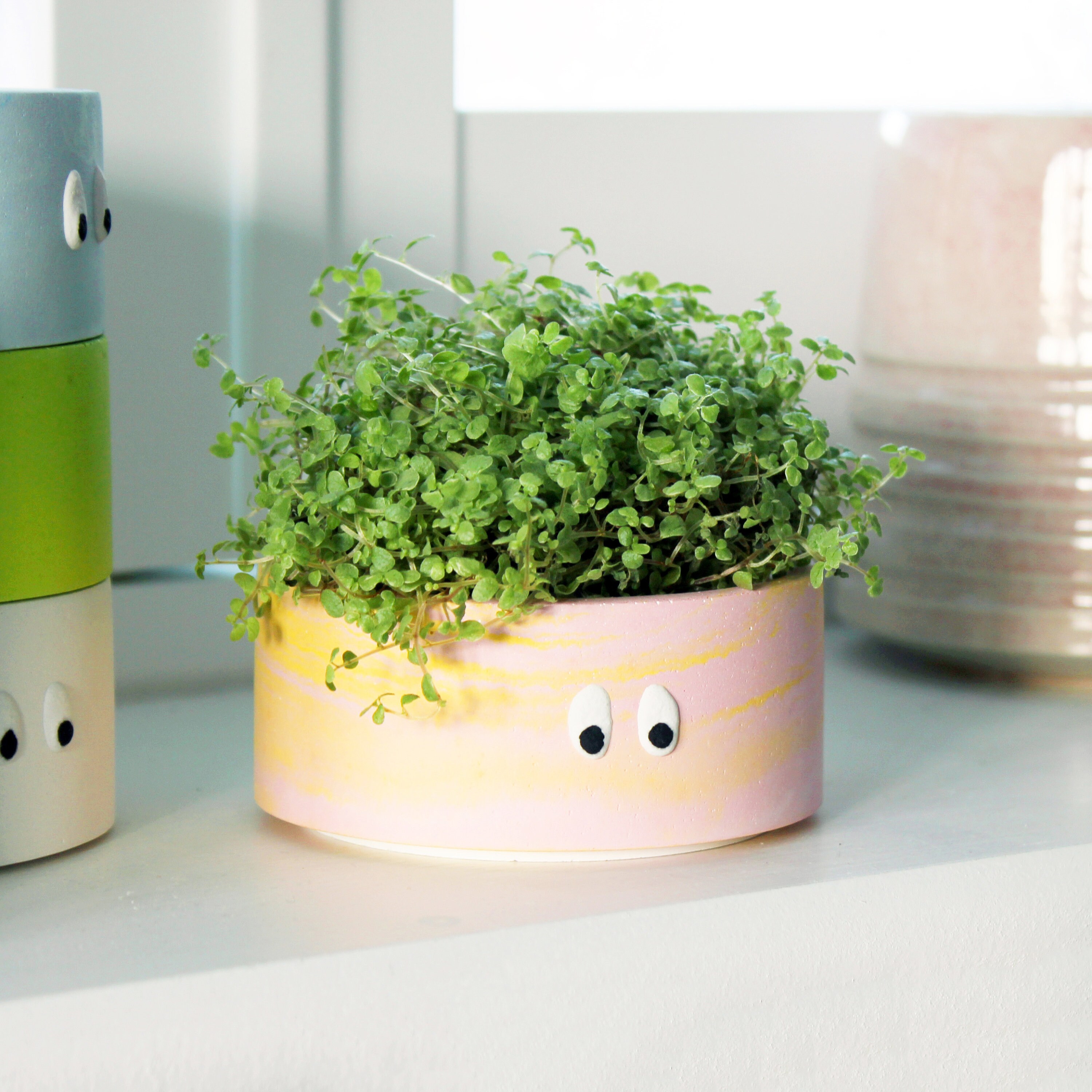 Eye Spy Mini Plats | Pots avec Des Yeux Fabriqué à Partir de Jesmonite