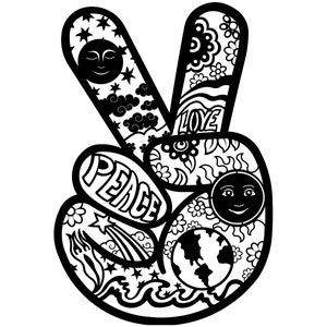 Peace Out Sign Metal Wall Art with Sun, Stars, and More, Peaceful Home Decor,Metall Wandkunst Arte de pared de metal Arte da parete in metal