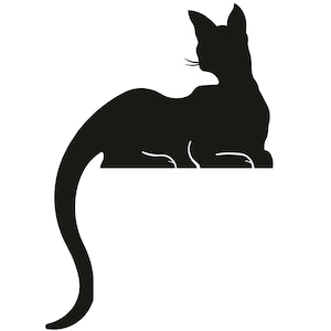 Curious Cat Tail-Swishing Metal Wall Art for Home Decor, Home Accents with Cat Theme,Metall Wandkunst Arte de pared de metal Arte da parete
