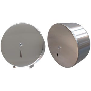 Jumbo Toilet Paper Dispenser CHROME BRUSHED Wall-Mounted Commercial Roll Dispenser lock design-Top-Grade Restroom Solution-Exclusive Surface