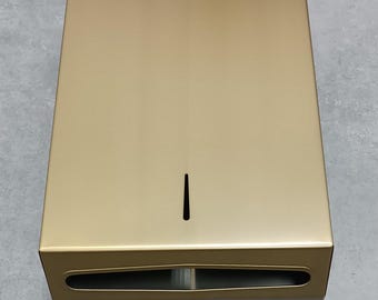 Paper Towel Dispenser GOLD BRUSHED 400 C or 525 MULTI-Fold wall mount stainless steel Commercial  Paper Towel holder Paper towel dispenser