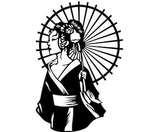 Traditional Geisha Metal Wall Art - Japanese Culture Home Decor,Geisha Portrait Metal Art, Metal Wall Decoration Item, The Best Gift for