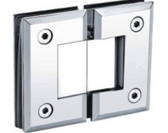 Heavy Duty 180 Degrees Glass Door Cupboard Showcase Cabinet Clamp Glass Shower Doors Hinge Replacement Part Glass-Glass,Stainless Steel