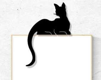 Curious Cat Tail-Swishing Metal Wall Art for Home Decor, Home Accents with Cat Theme,Metall Wandkunst Arte de pared de metal Arte da parete