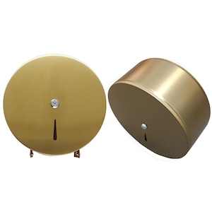 Jumbo Toilet Paper Dispenser GOLD BRUSHED Wall-Mounted Commercial Roll Dispenser lock design-Top-Grade Restroom Solution-Exclusive Surface