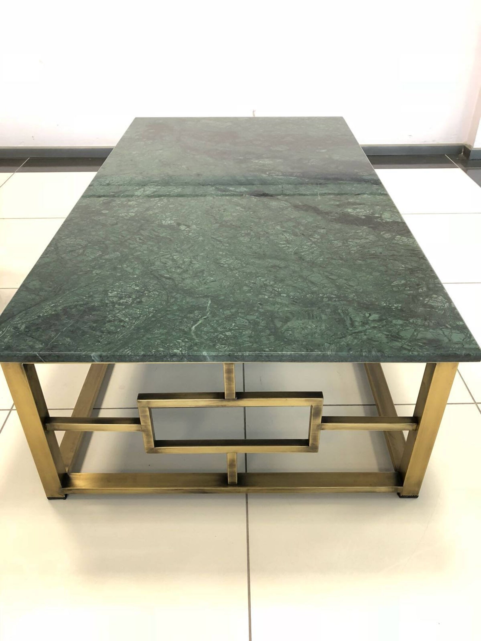 Marble Metal Coffee Table/Antique Brass Aged/Rustic coffee Etsy